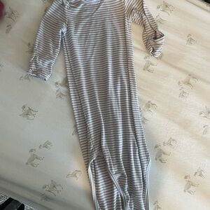 Angel Dear striped grey Baby Sleep Gown / 0-3 months